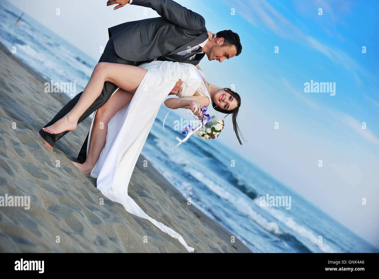 romantic beach wedding at sunset Stock Photo - Alamy