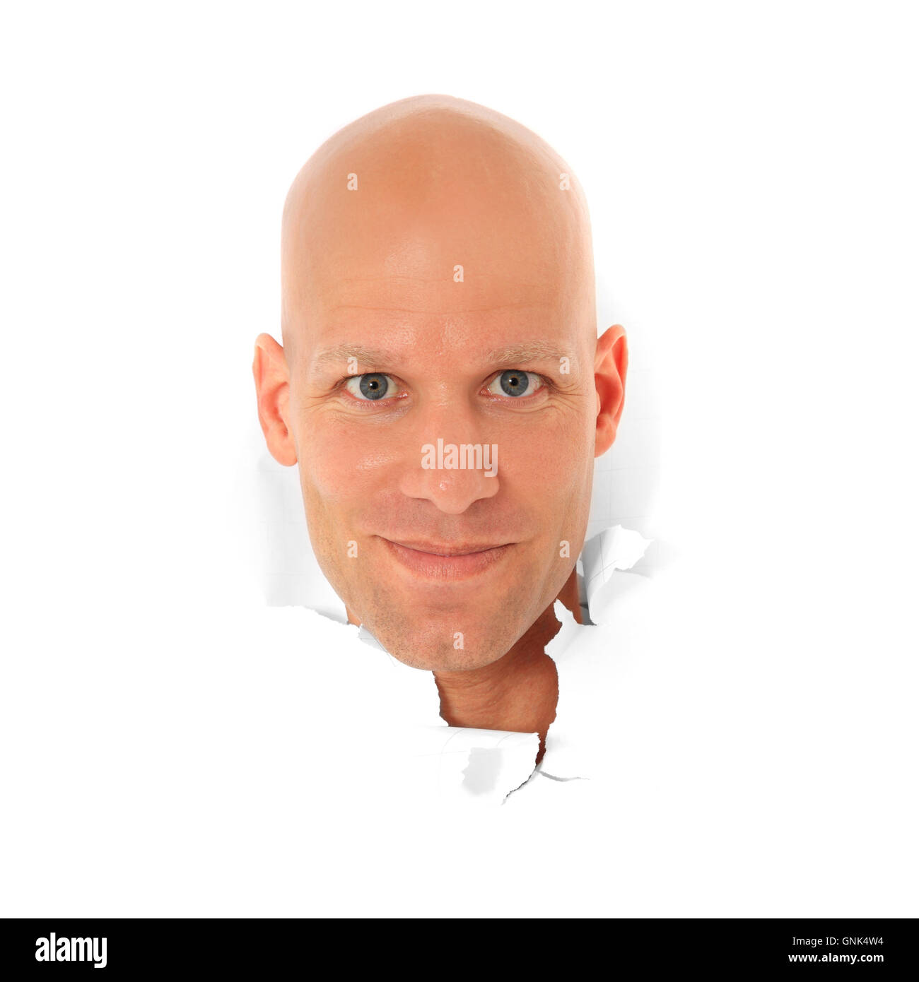 Attractive bald man Stock Photo