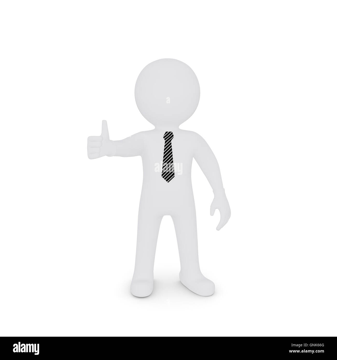 3d white man with thumb up hi-res stock photography and images - Alamy