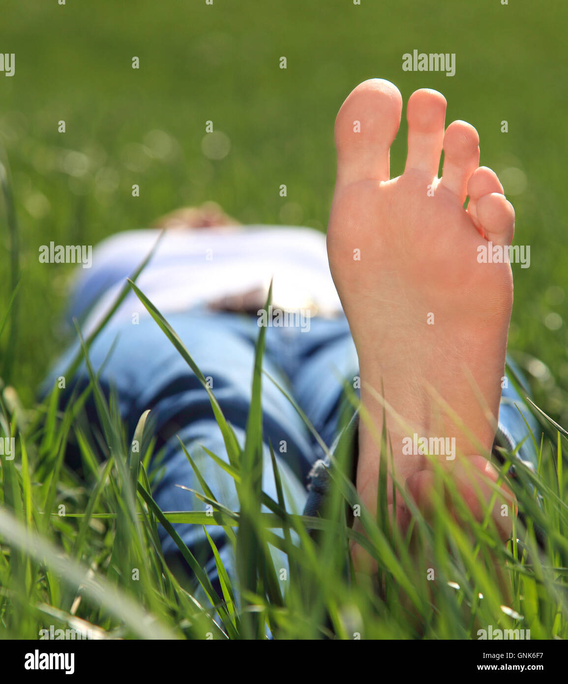 Resting outside Stock Photo
