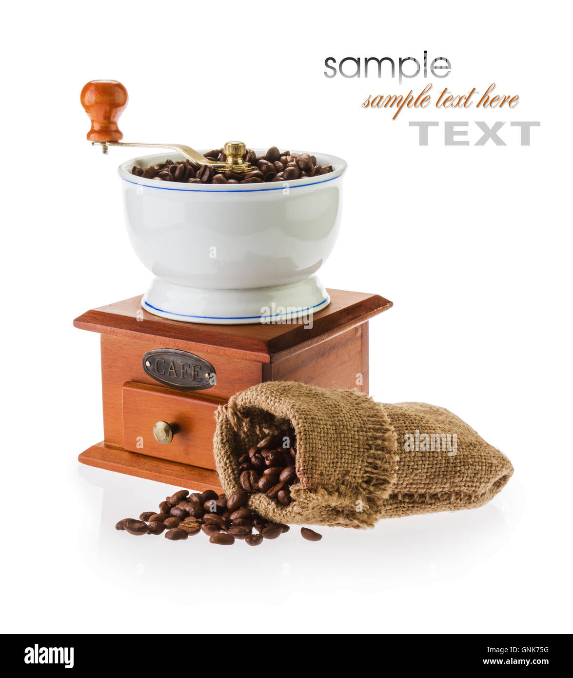 grinder and coffee beans Stock Photo Alamy