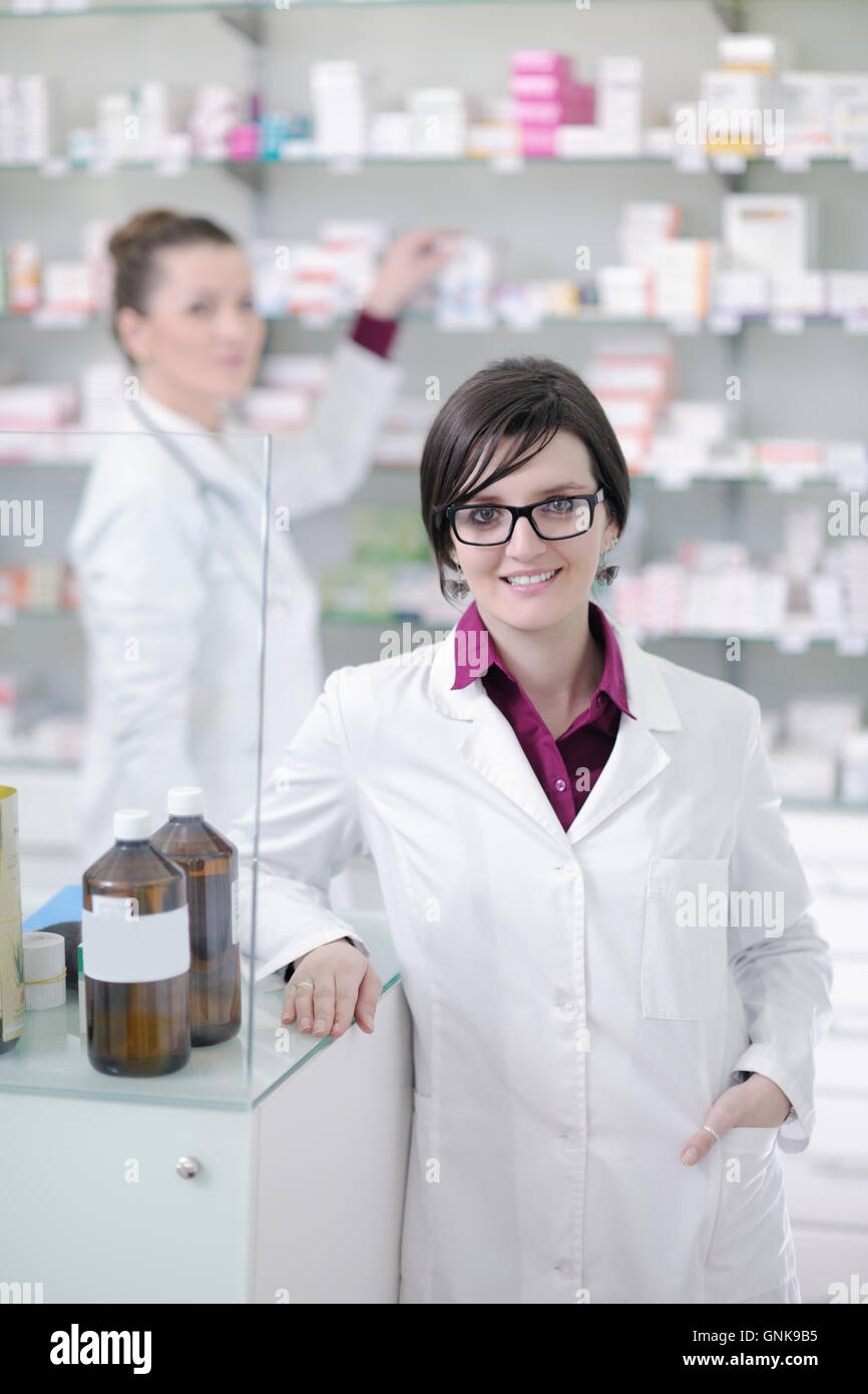 team of pharmacist chemist woman in pharmacy drugstore Stock Photo - Alamy