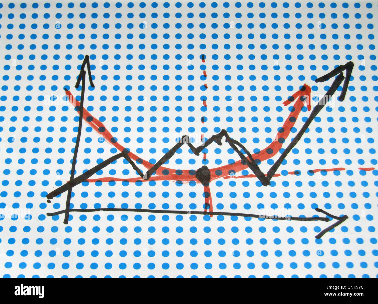 stock graph drawing Stock Photo - Alamy