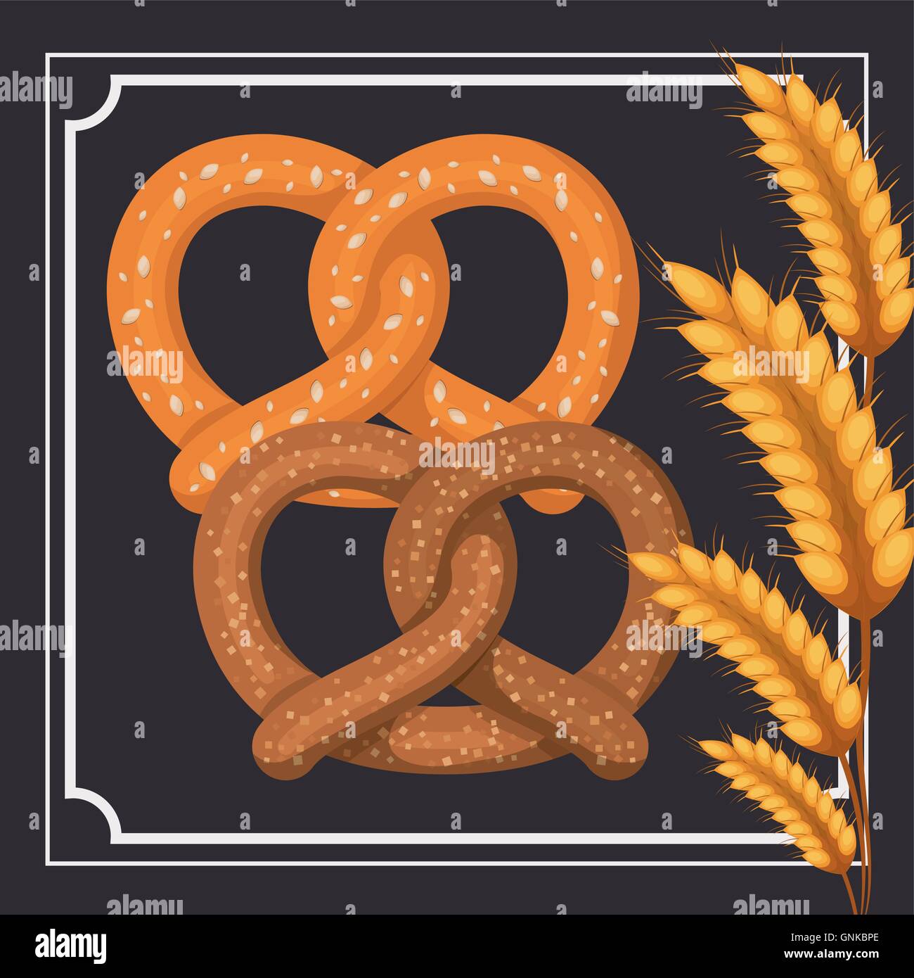 pretzel bread bakery design Stock Vector Image & Art - Alamy