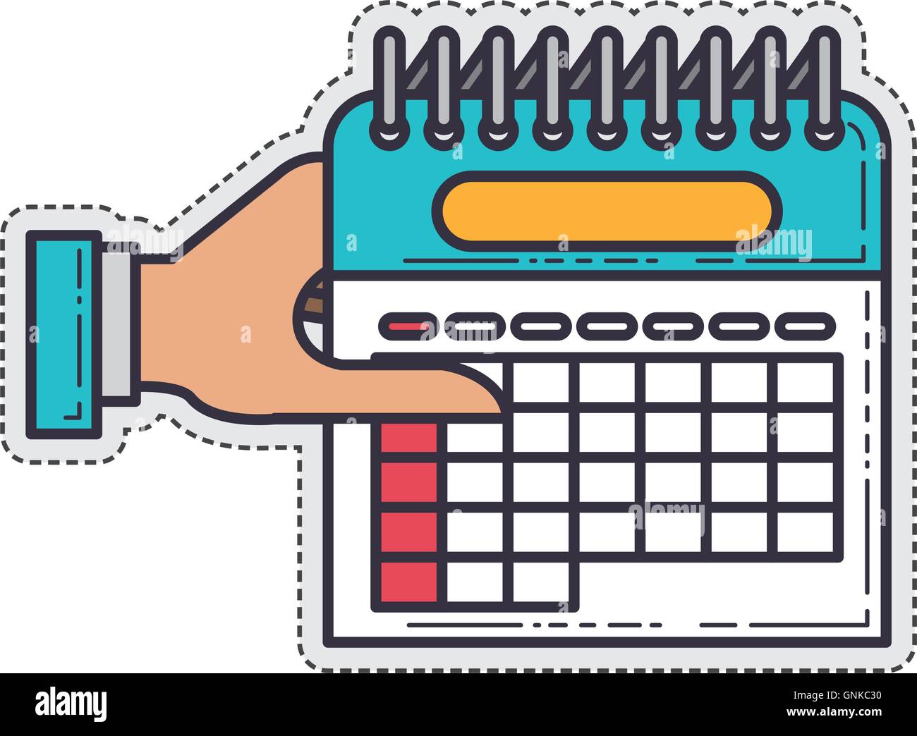 calendar hand planner design Stock Vector Image & Art Alamy