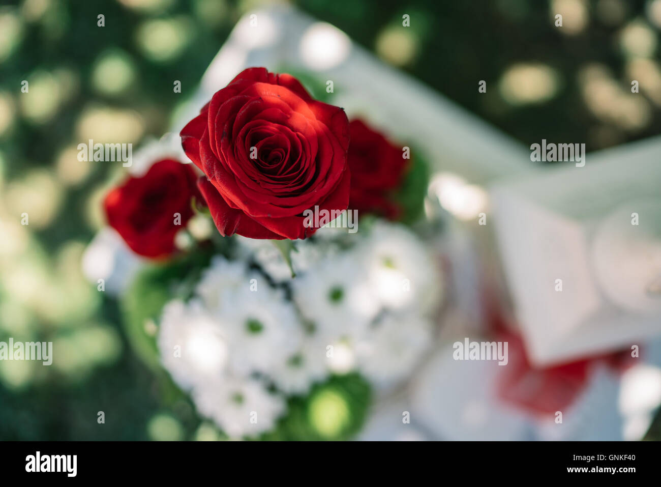 Background with flowers and objects that make the colors of the Italian ...
