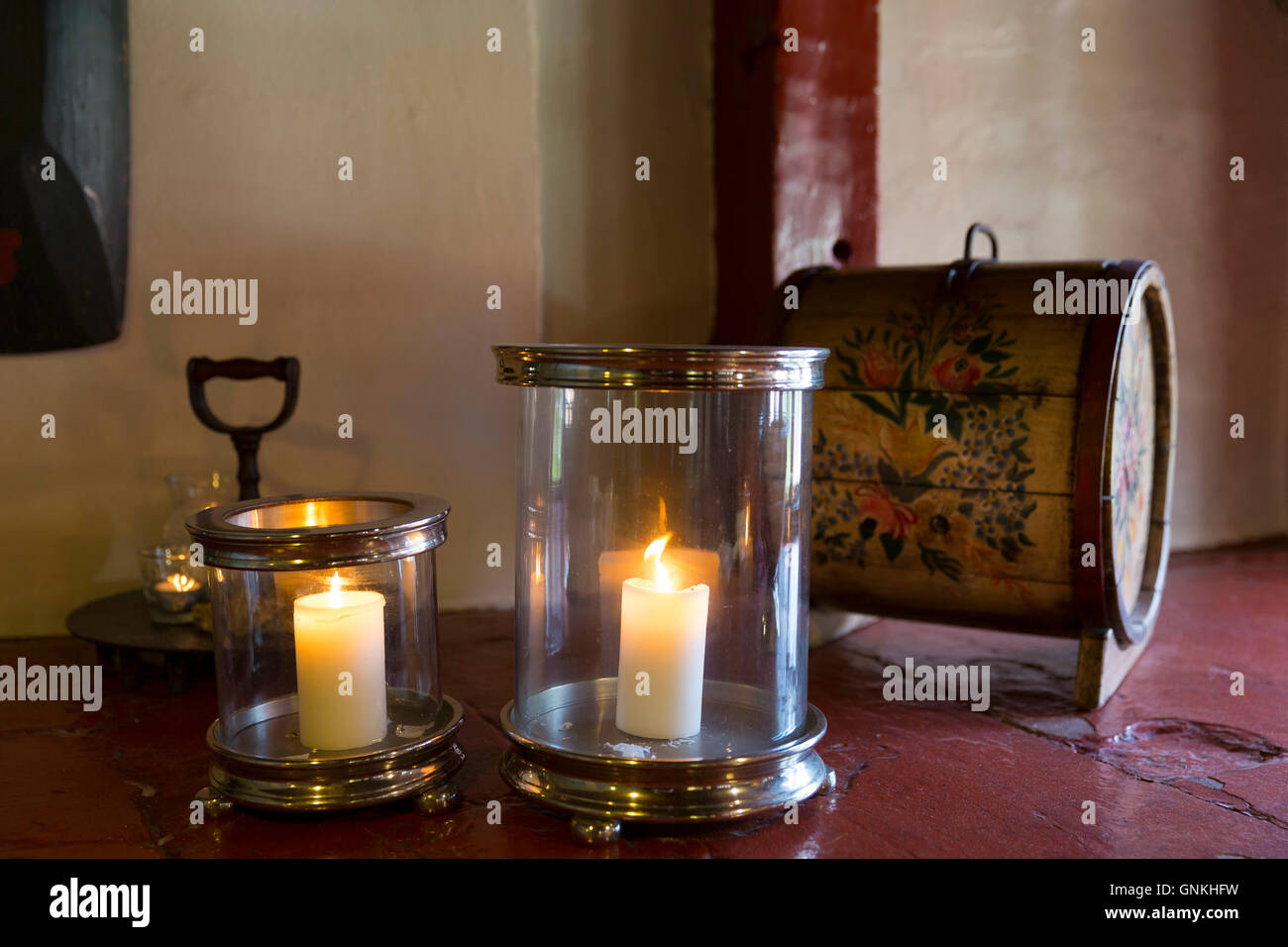 Candles at Sonderho Kro Hotel and Restaurant with quaint traditional