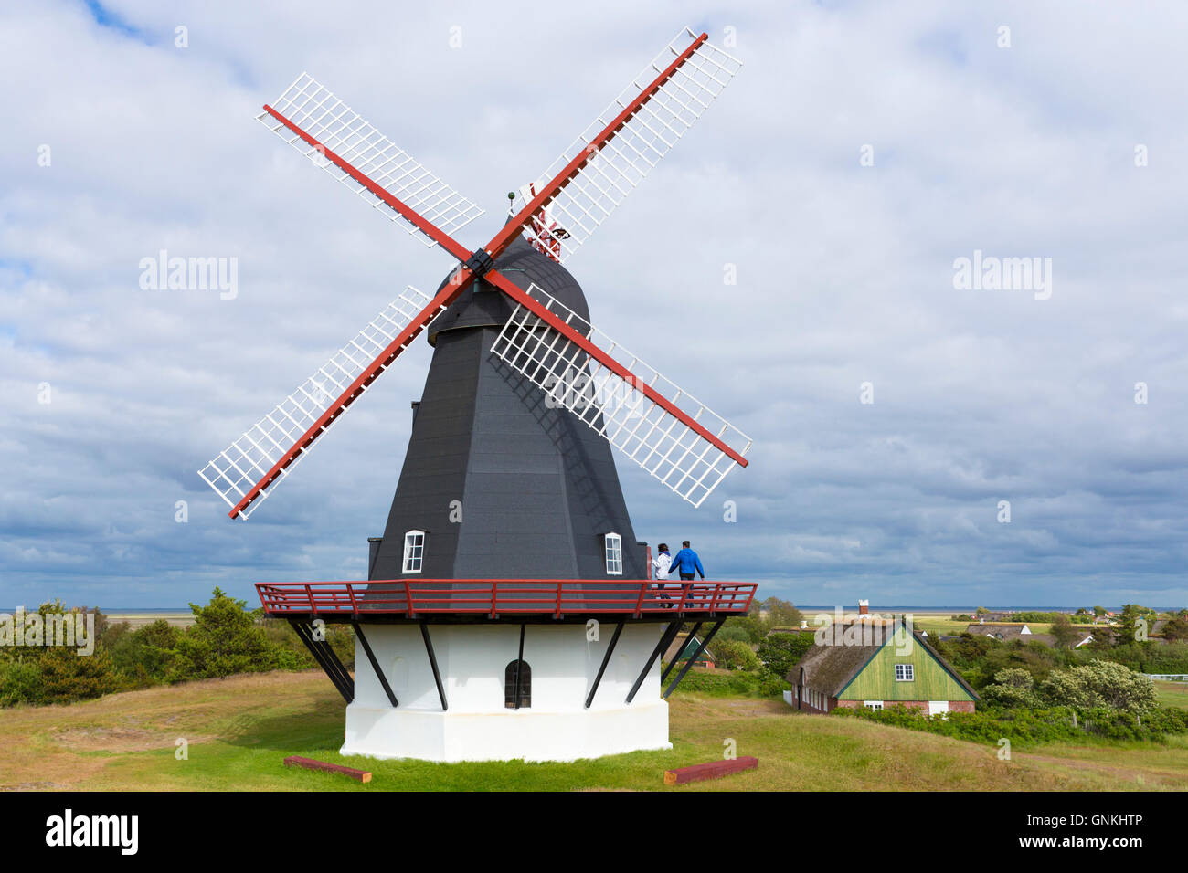 Sonderho Molle windmill for wind energy on Fano Island - Fanoe - South  Jutland, Denmark Stock Photo - Alamy