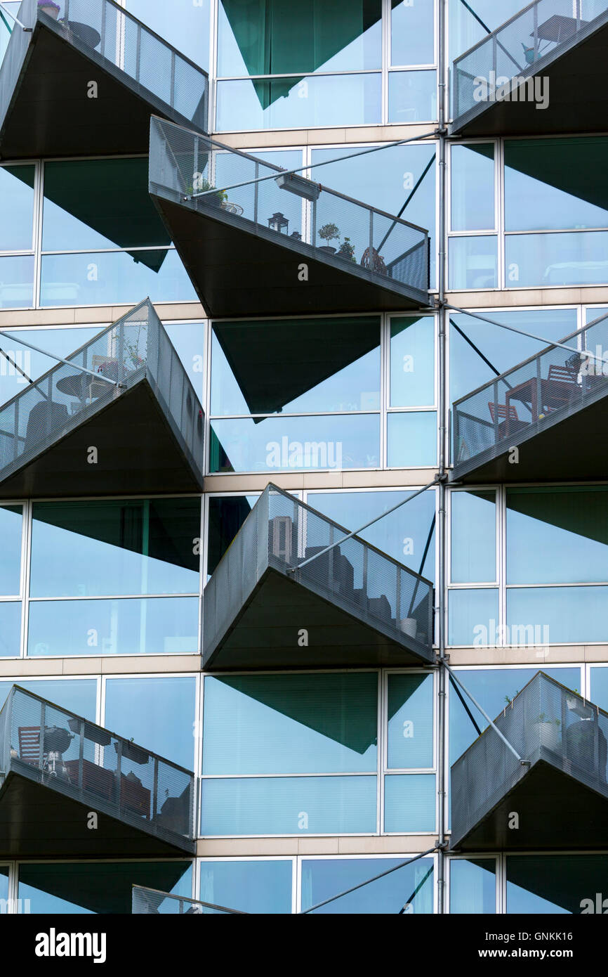 Glass balcony modern architecture new high rise homes development