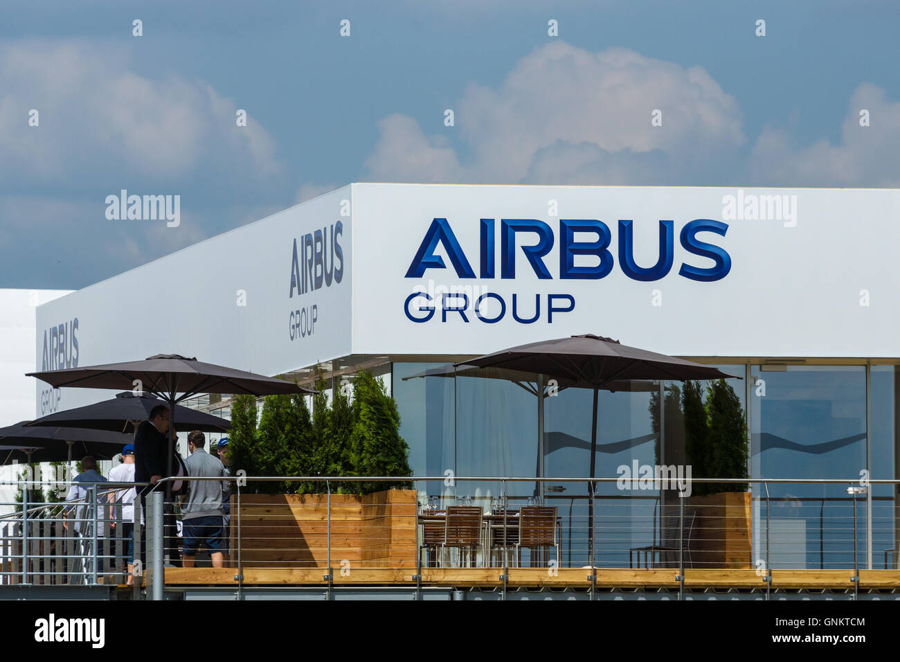 BERLIN, GERMANY - JUNE 03, 2016: Office Airbus Group. Exhibition ILA Berlin Air Show 2016 Stock Photo