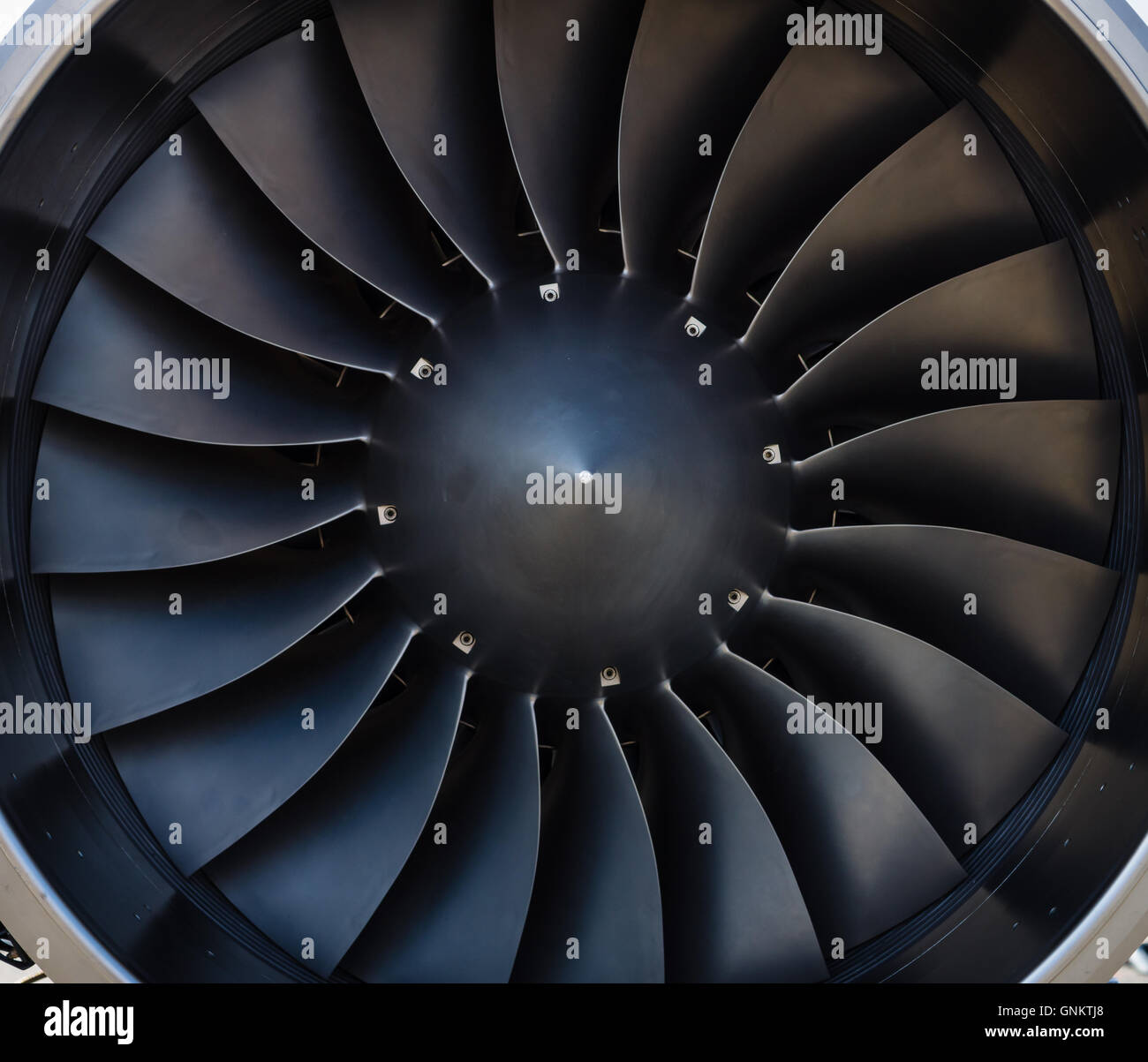 Detail of a modern jet engine Stock Photo Alamy