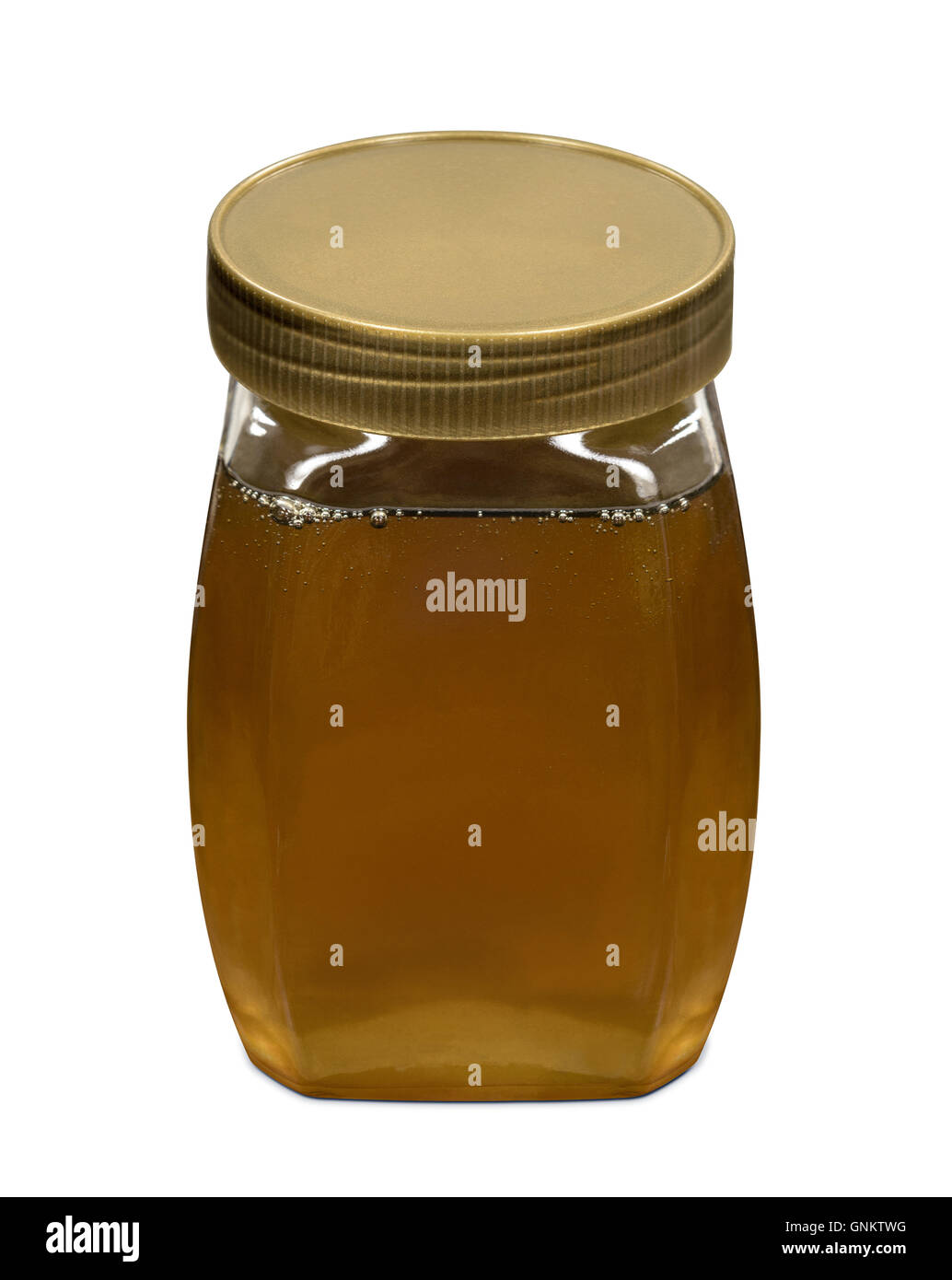 Bee honey glass Stock Photo