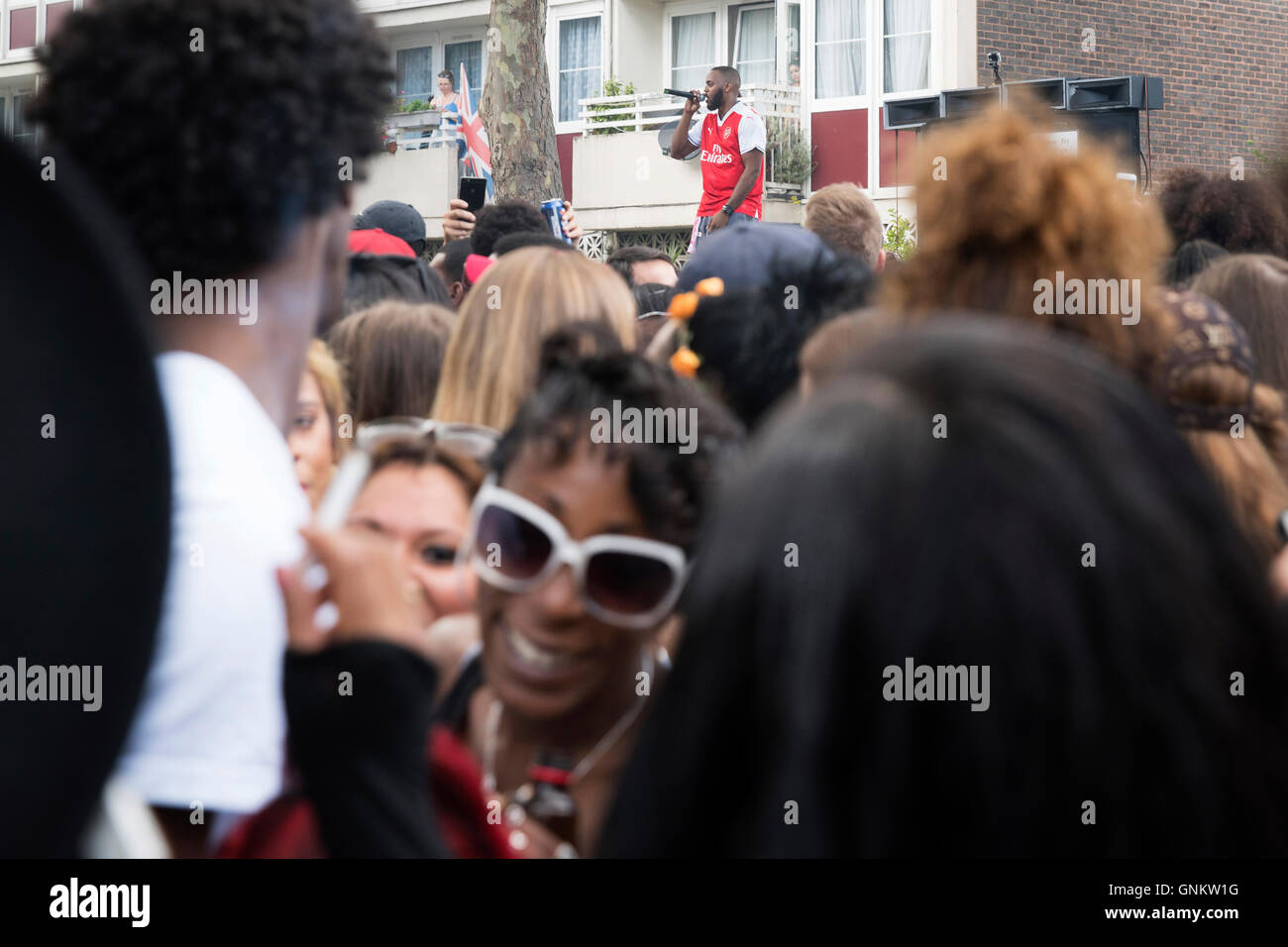 Performer at Notting Hill Carnival in London Stock Photo