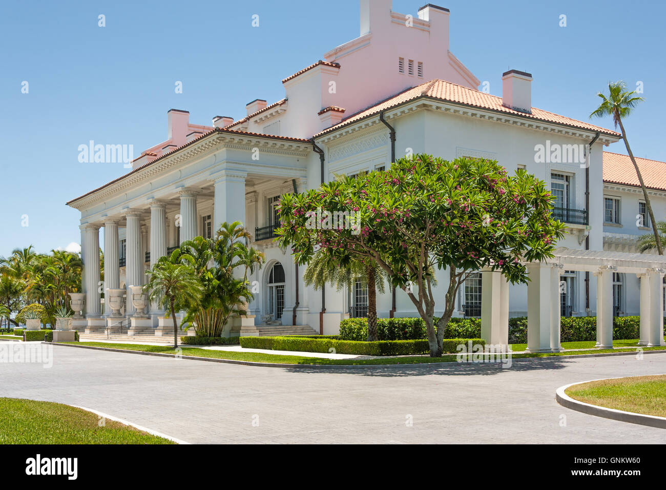 Flagler Museum, the former Palm Beach mansion of Standard Oil magnate Henry Morrison Flagler. (USA) Stock Photo