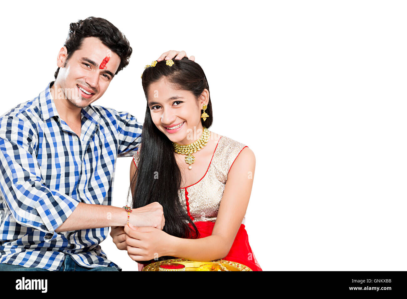 2 indian Teenagers Brother and Sister Raksha Bandhan Festivals ...