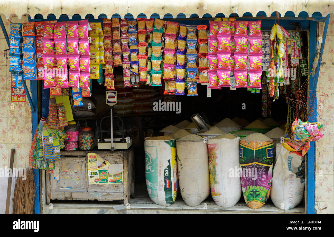 Indian Grocery shop Stock Photo - Alamy