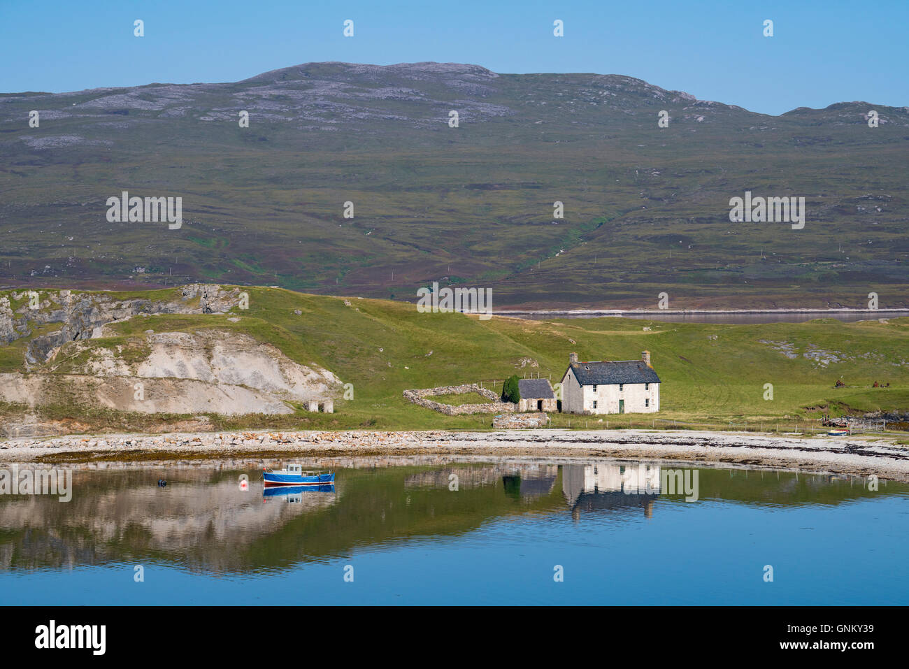 View of Loch Eriboll in Highland, part of North Coast 500 tourist route in north coast of  Scotland , United Kingdom Stock Photo