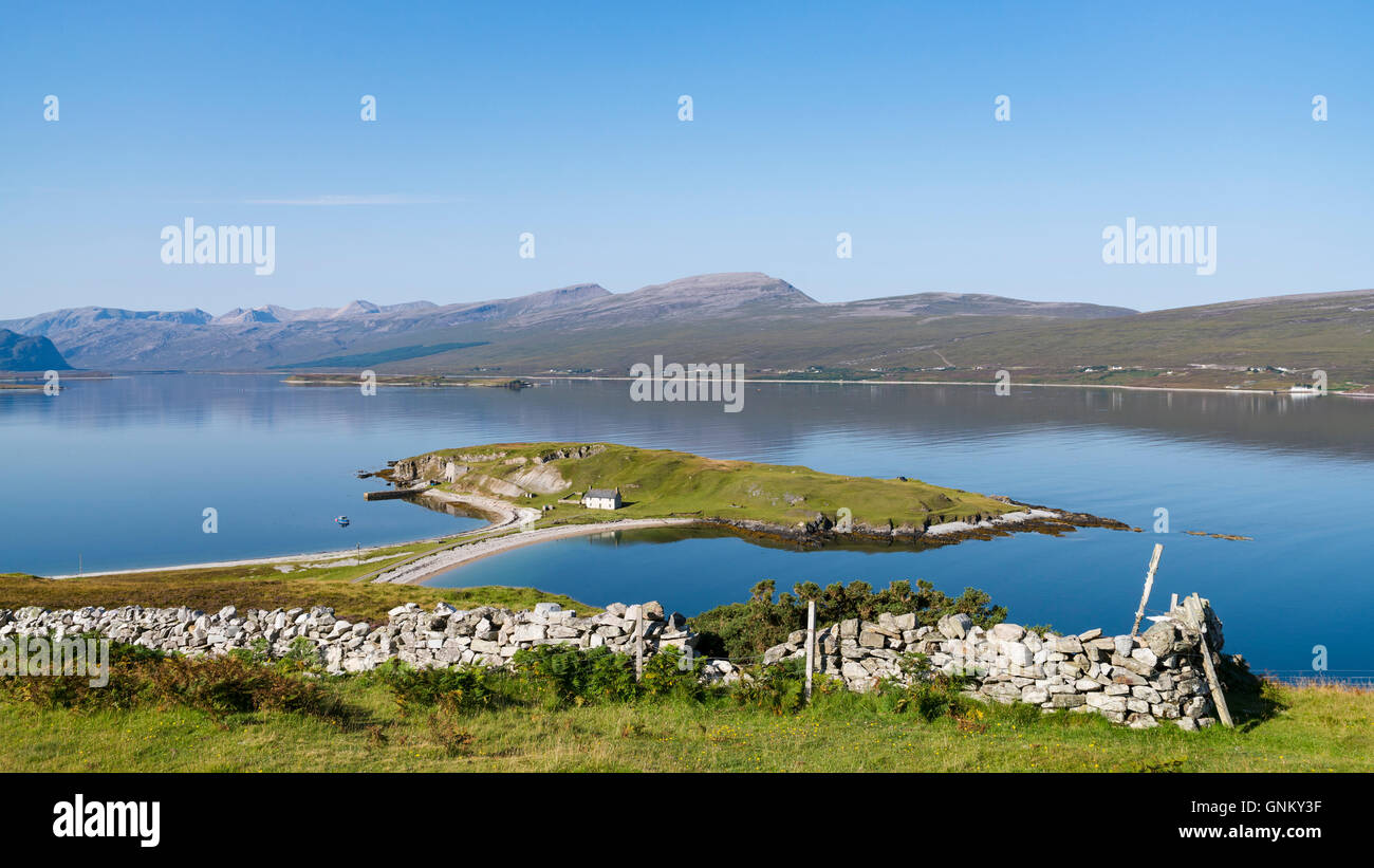 View of Loch Eriboll in Highland, part of North Coast 500 tourist route in north coast of  Scotland , United Kingdom Stock Photo