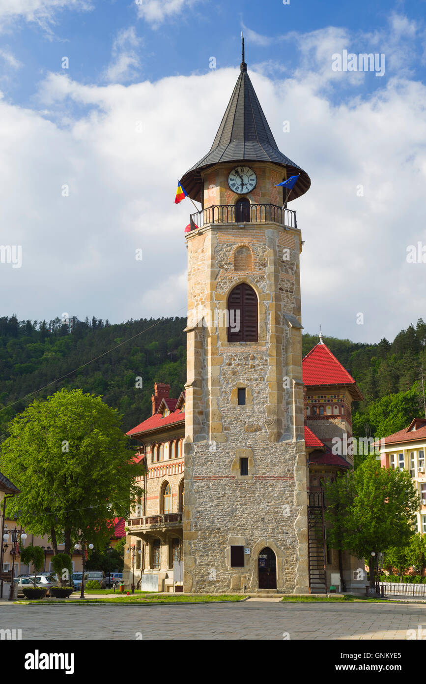 Historic monument, medieval stone tower in Piatra Neamt, Romania Stock Photo Alamy