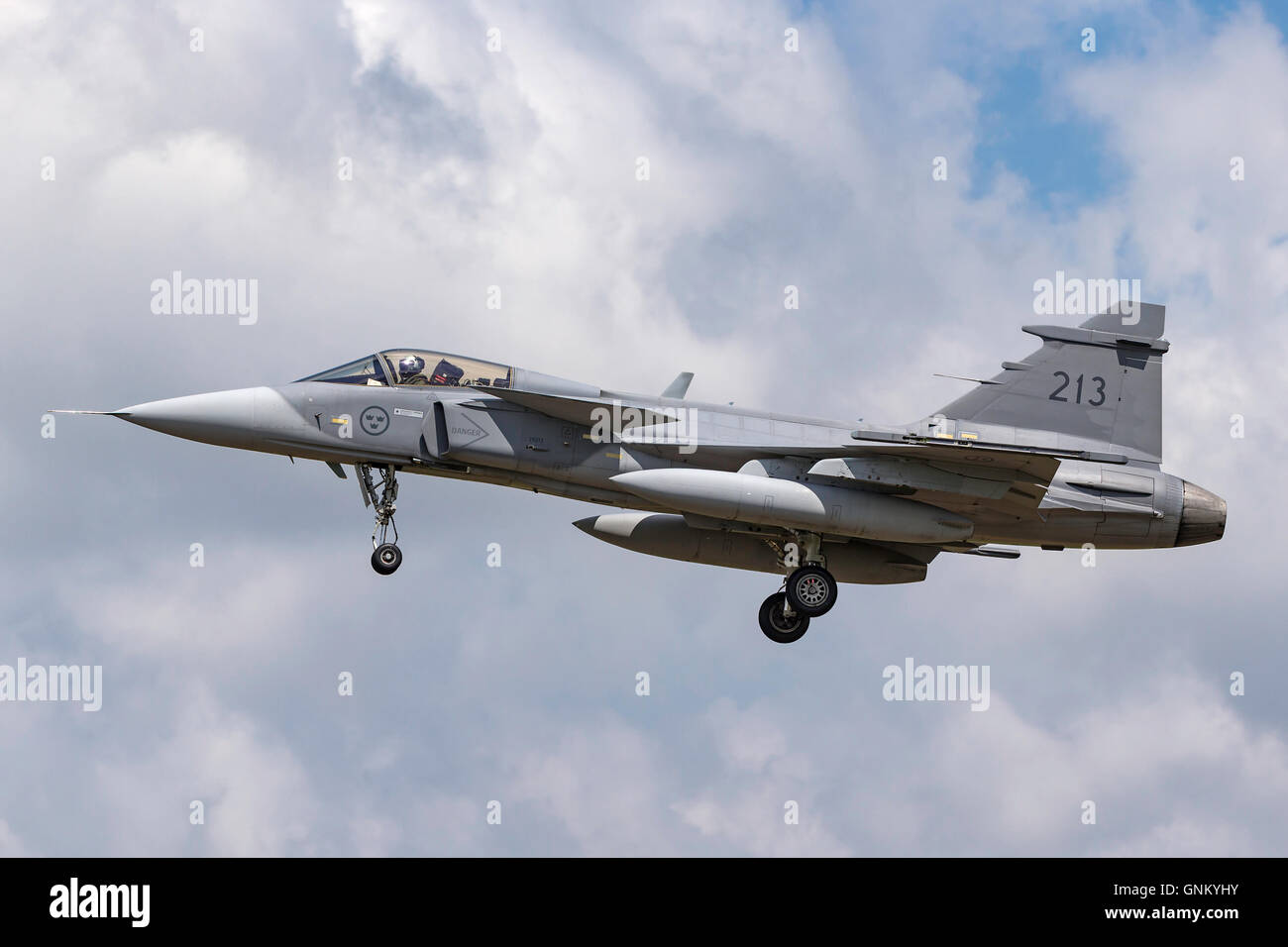 Swedish Air Force (Flygvapnet) SAAB JAS-39C Gripen multirole fighter ...