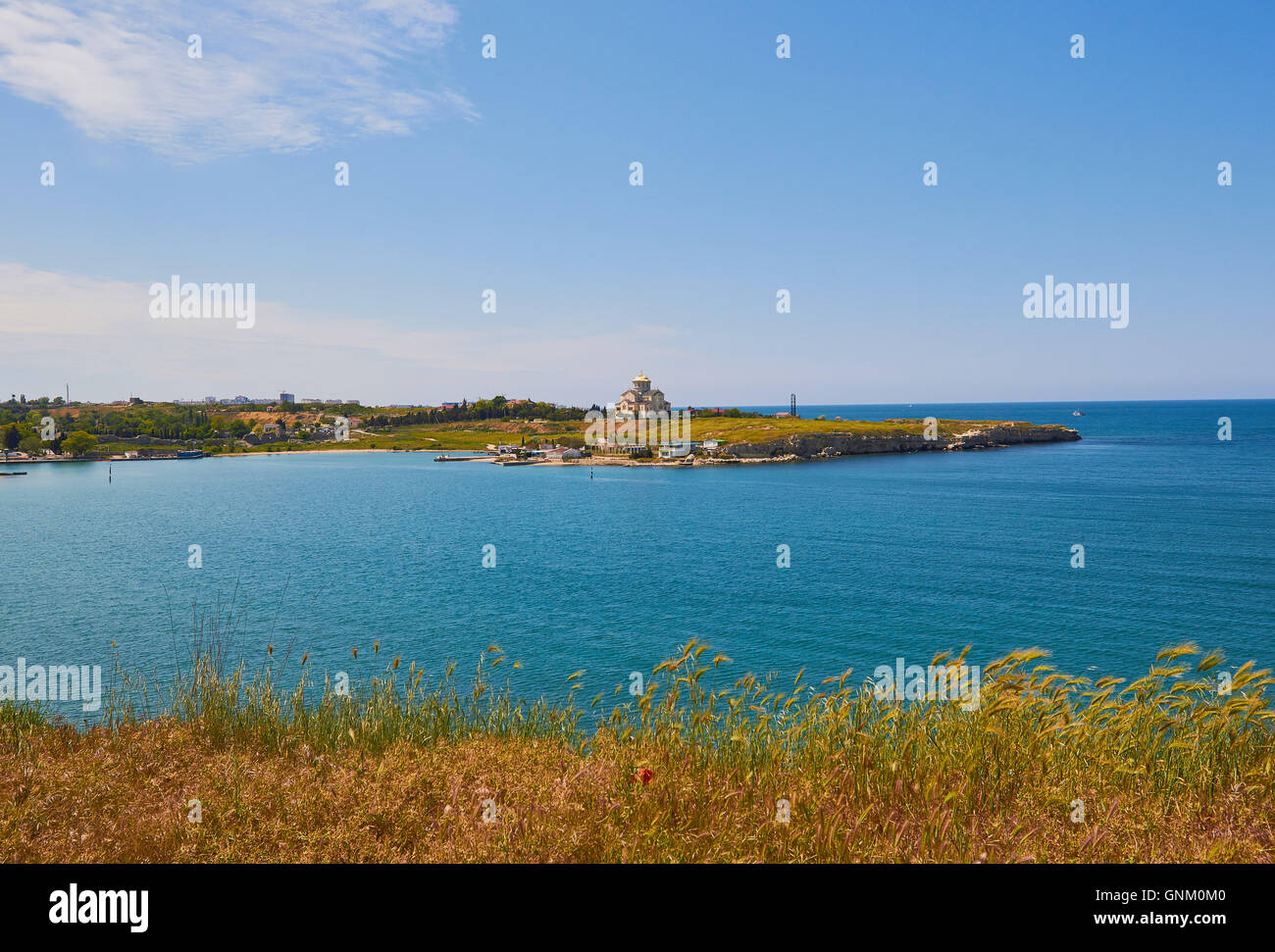 Saint Vladimir's Cathedral on the Black Sea coast at Chersonesus Crimean Peninsula Stock Photo