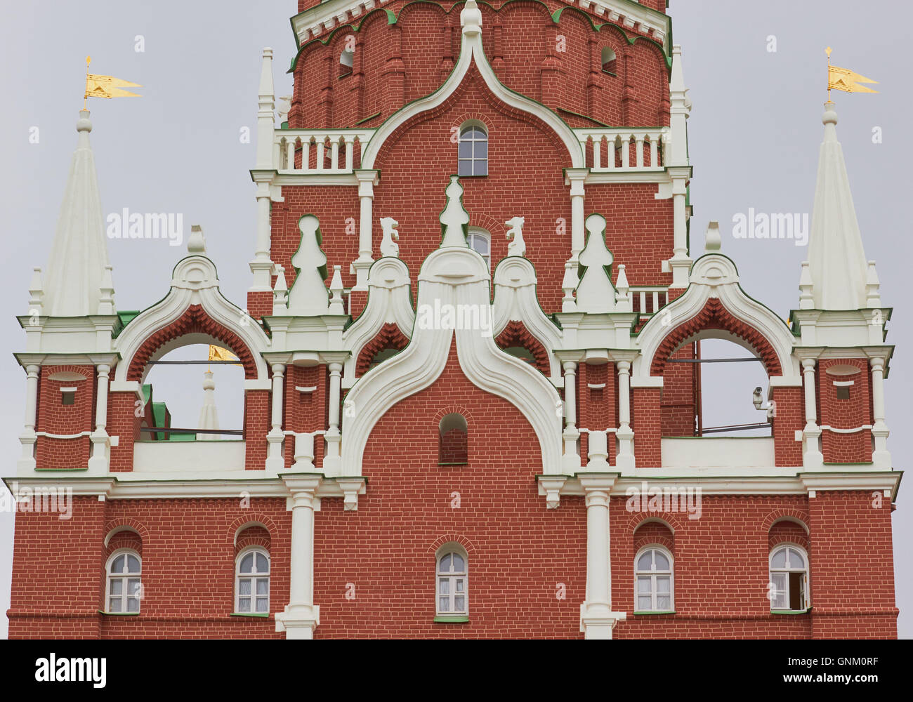 Troitskaya Tower (Trinity Tower) Kremlin Moscow Russia Stock Photo