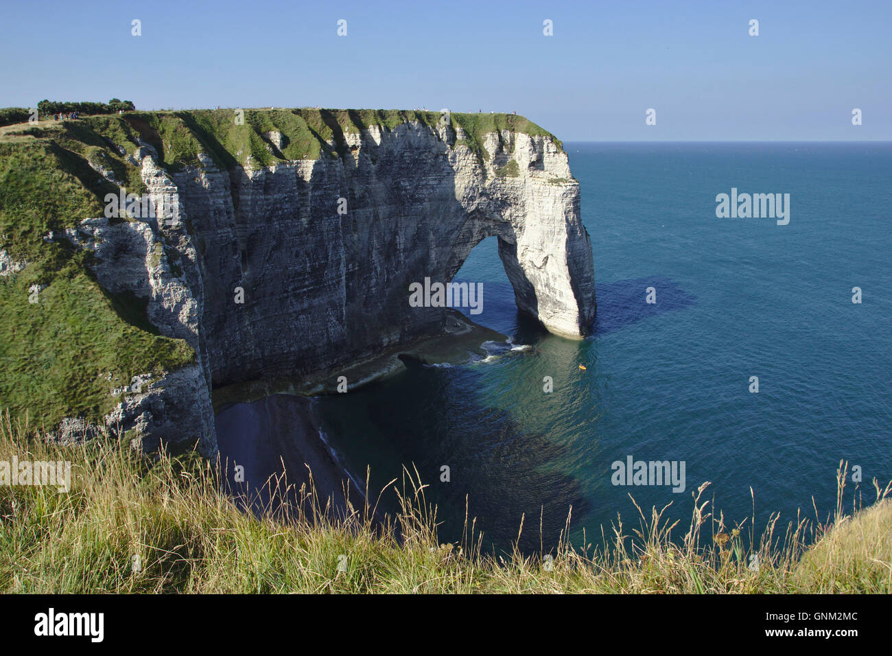 Etretat the cliff of aval hi-res stock photography and images - Alamy