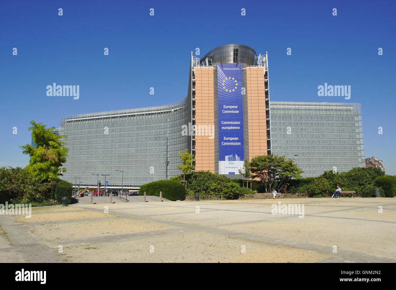 European Commission, Le Berlaymont building, Brussels, Belgium Stock Photo