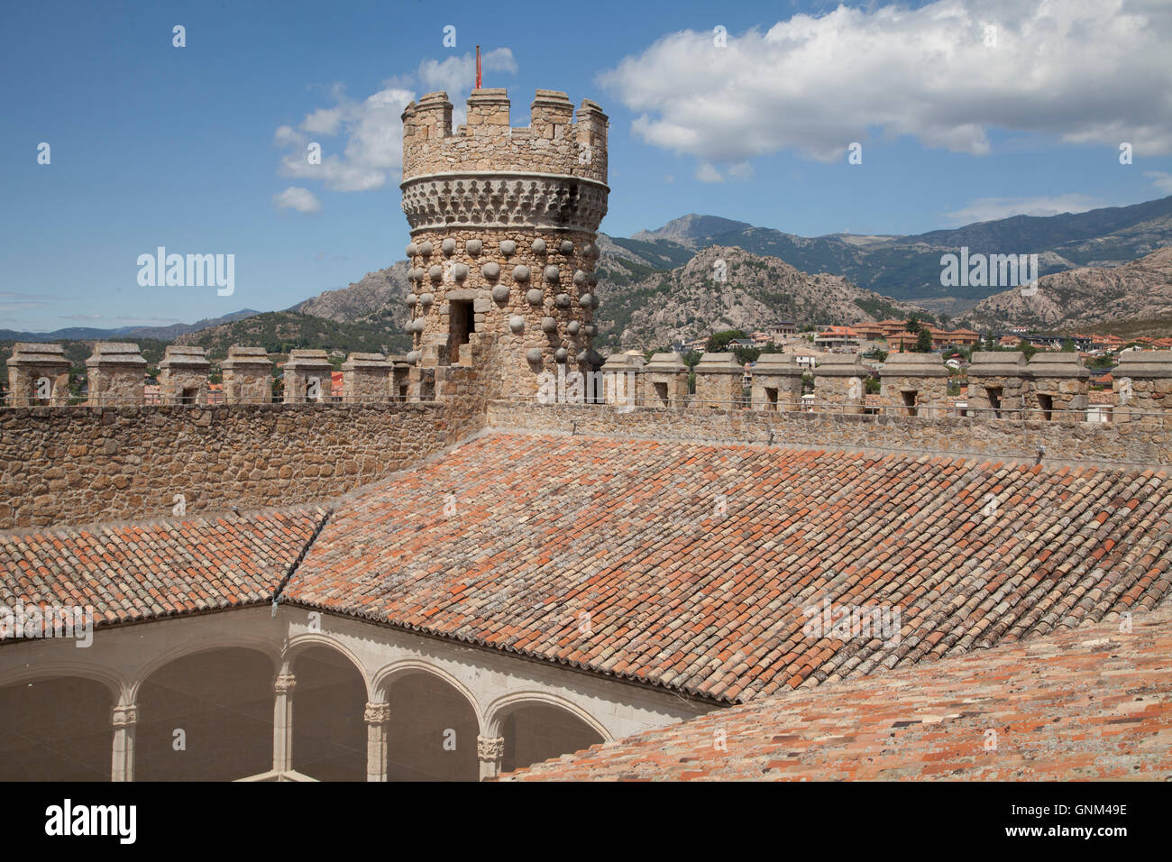 The new castle of Manzanares el Real of Madrid Stock Photo