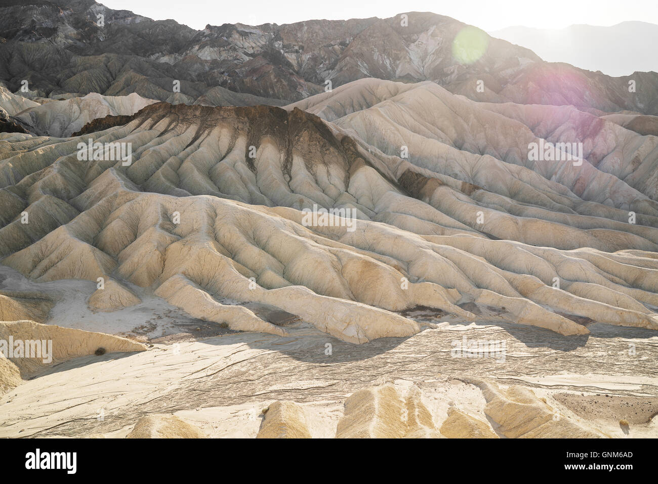 Zabriskie Point in Death Valley National Park Stock Photo