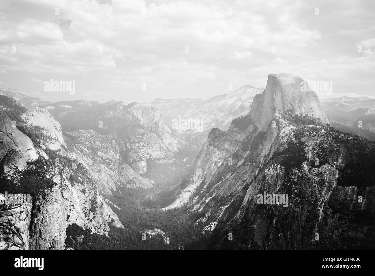 A view of Half Dome in California's Yosemite National Park Stock Photo