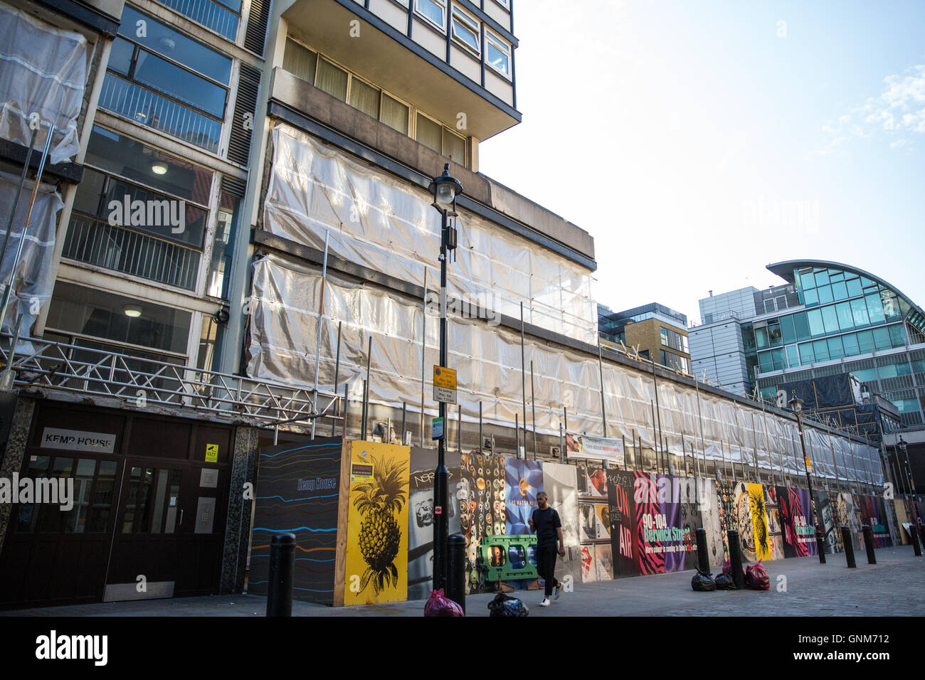 London, UK. 25th August, 2016. Redevelopment of Kemp House in Soho's