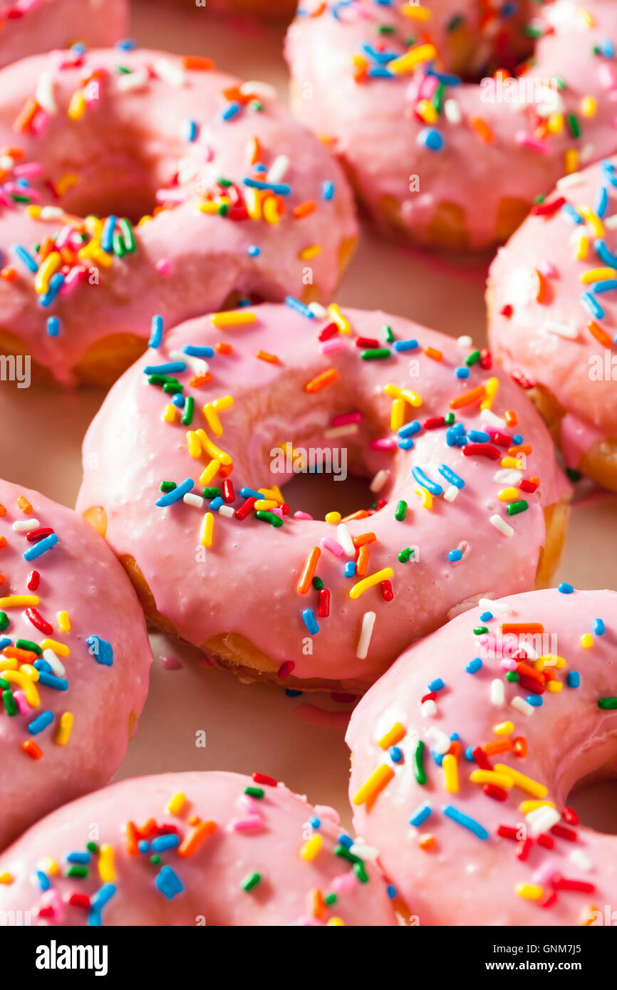 Pink donut sprinkles hires stock photography and images Alamy