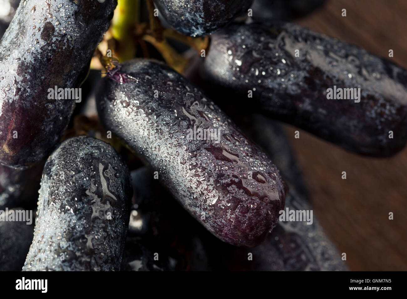 Raw Organic Long Purple Grapes Ready to Eat Stock Photo Alamy