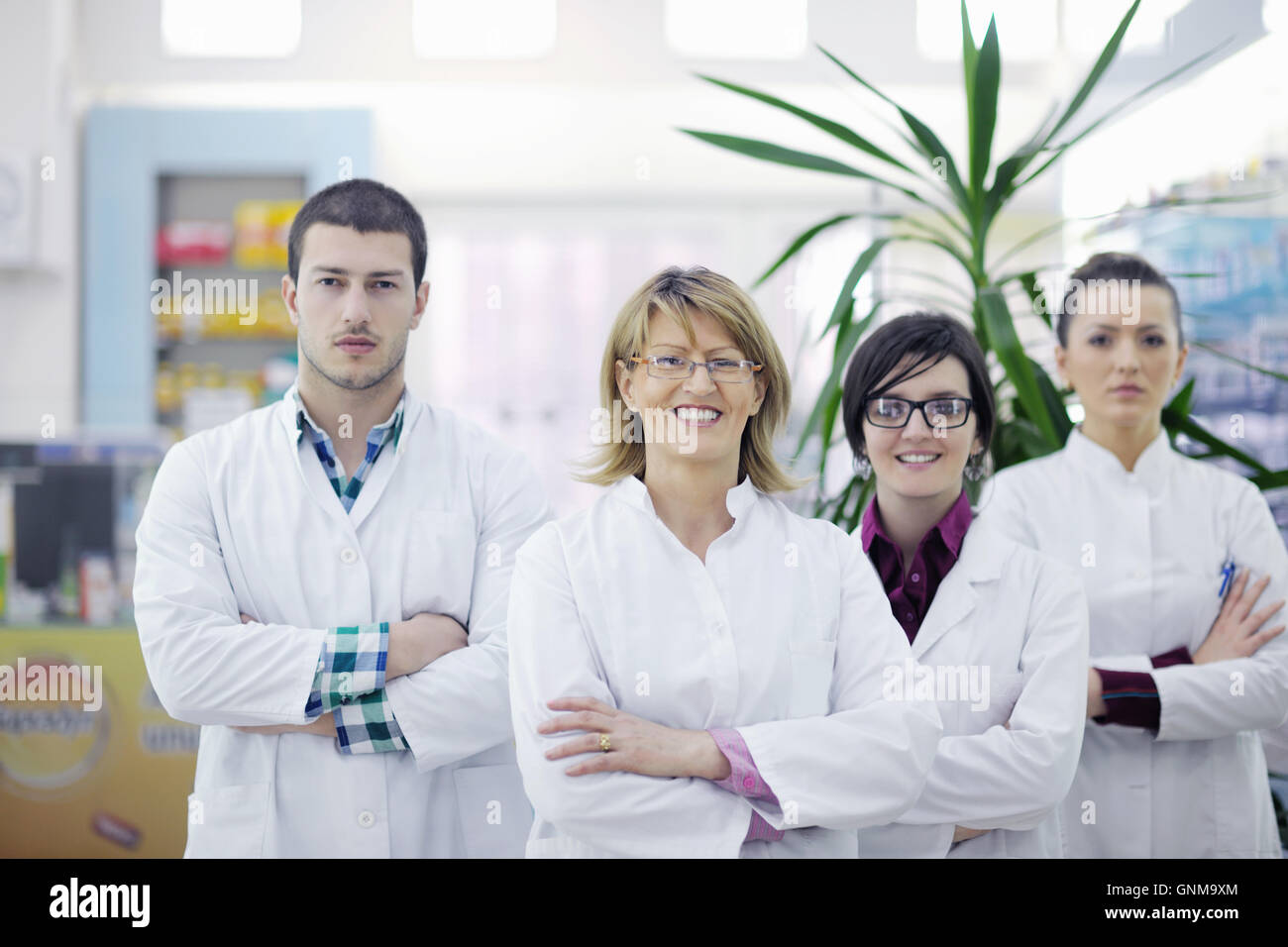 pharmacy drugstore people team Stock Photo - Alamy