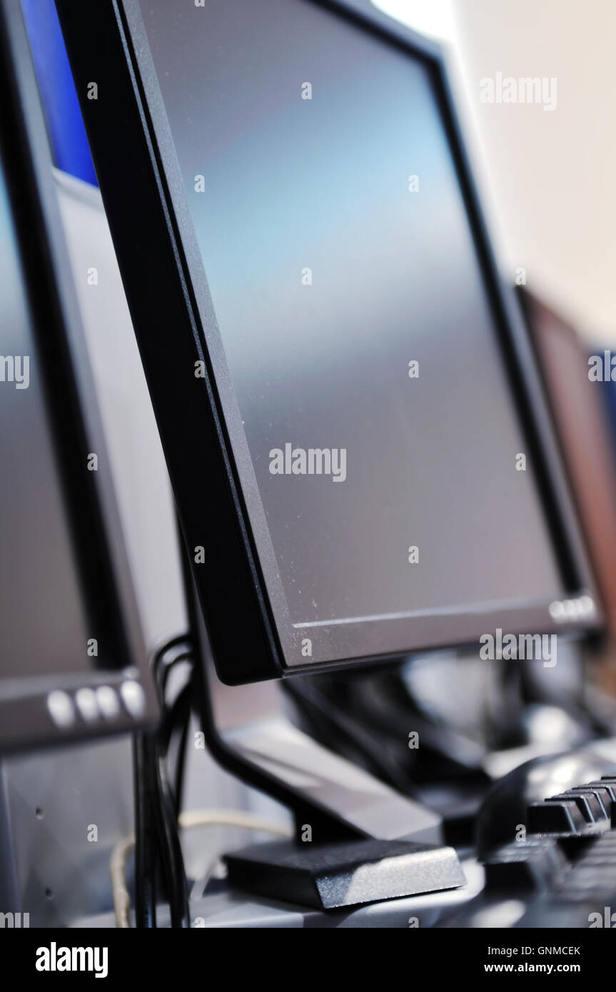 classroom desktop computer Stock Photo Alamy