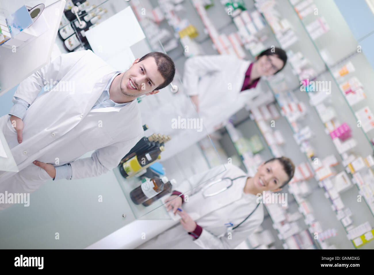 pharmacy drugstore people team Stock Photo - Alamy