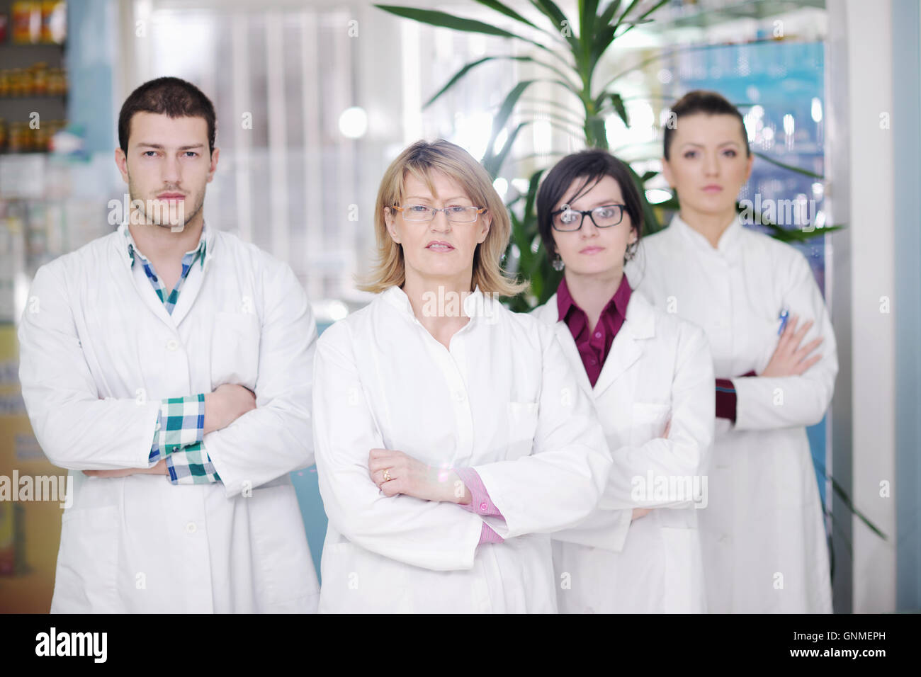 pharmacy drugstore people team Stock Photo - Alamy