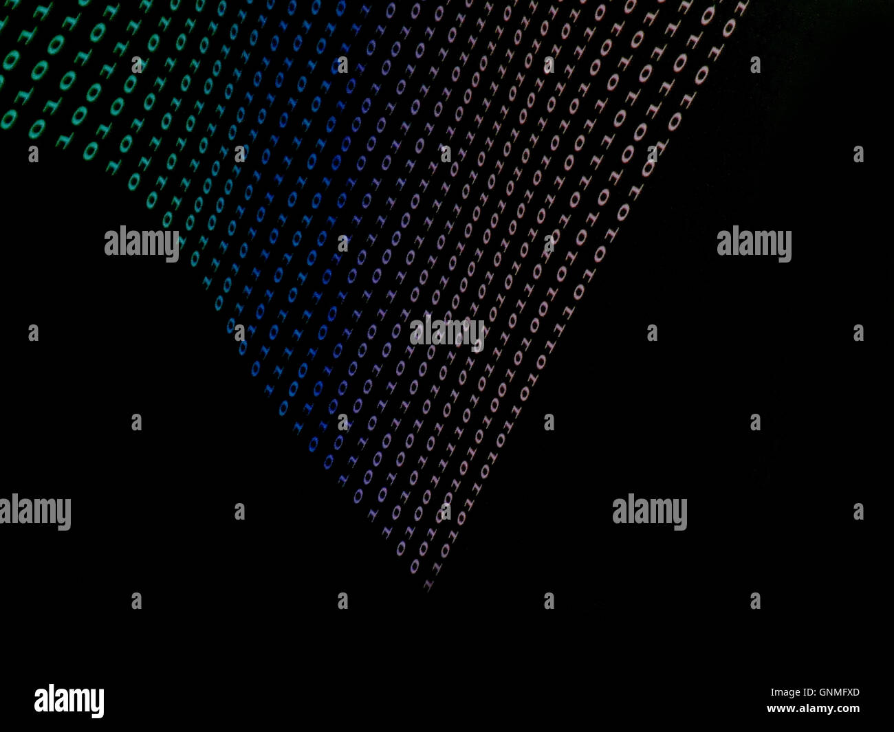 black binary  numbers Stock Photo