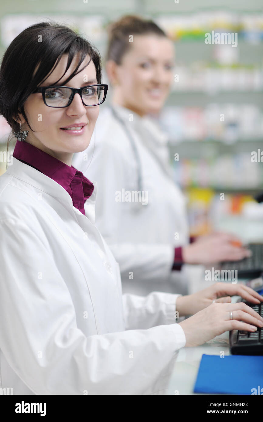 team of pharmacist chemist woman in pharmacy drugstore Stock Photo - Alamy