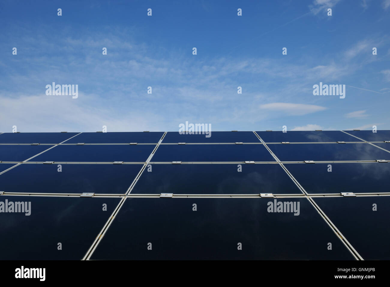 solar panel renewable energy field Stock Photo - Alamy