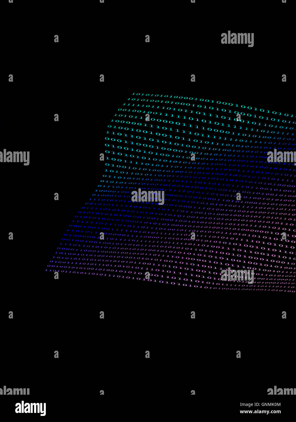 black binary  numbers Stock Photo