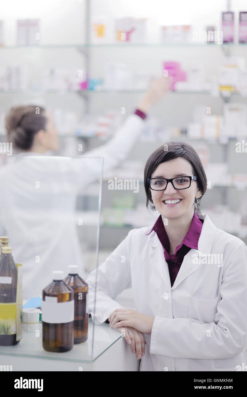 team of pharmacist chemist woman in pharmacy drugstore Stock Photo - Alamy