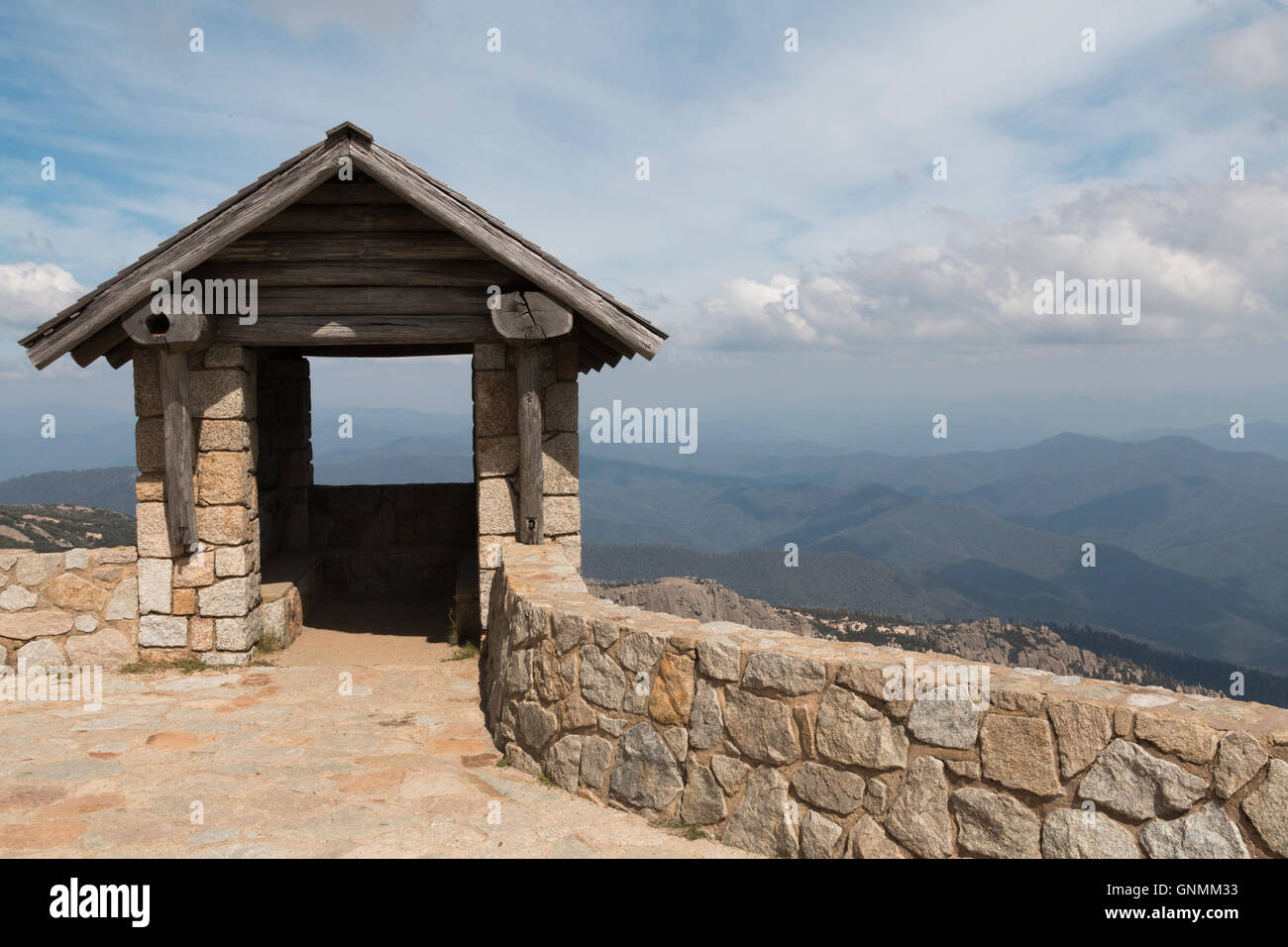 The Horn, at the top of Mount Buffalo. Stock Photo