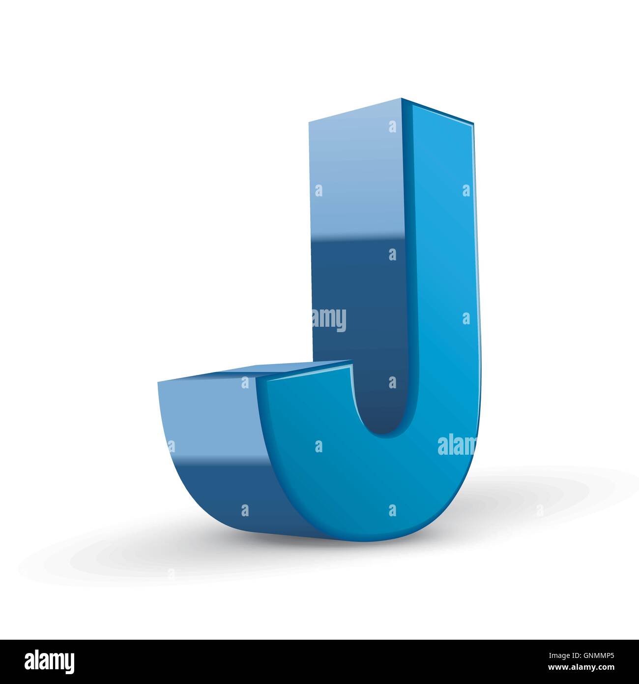 3D image blue letter J isolated on white background Stock Vector Image ...