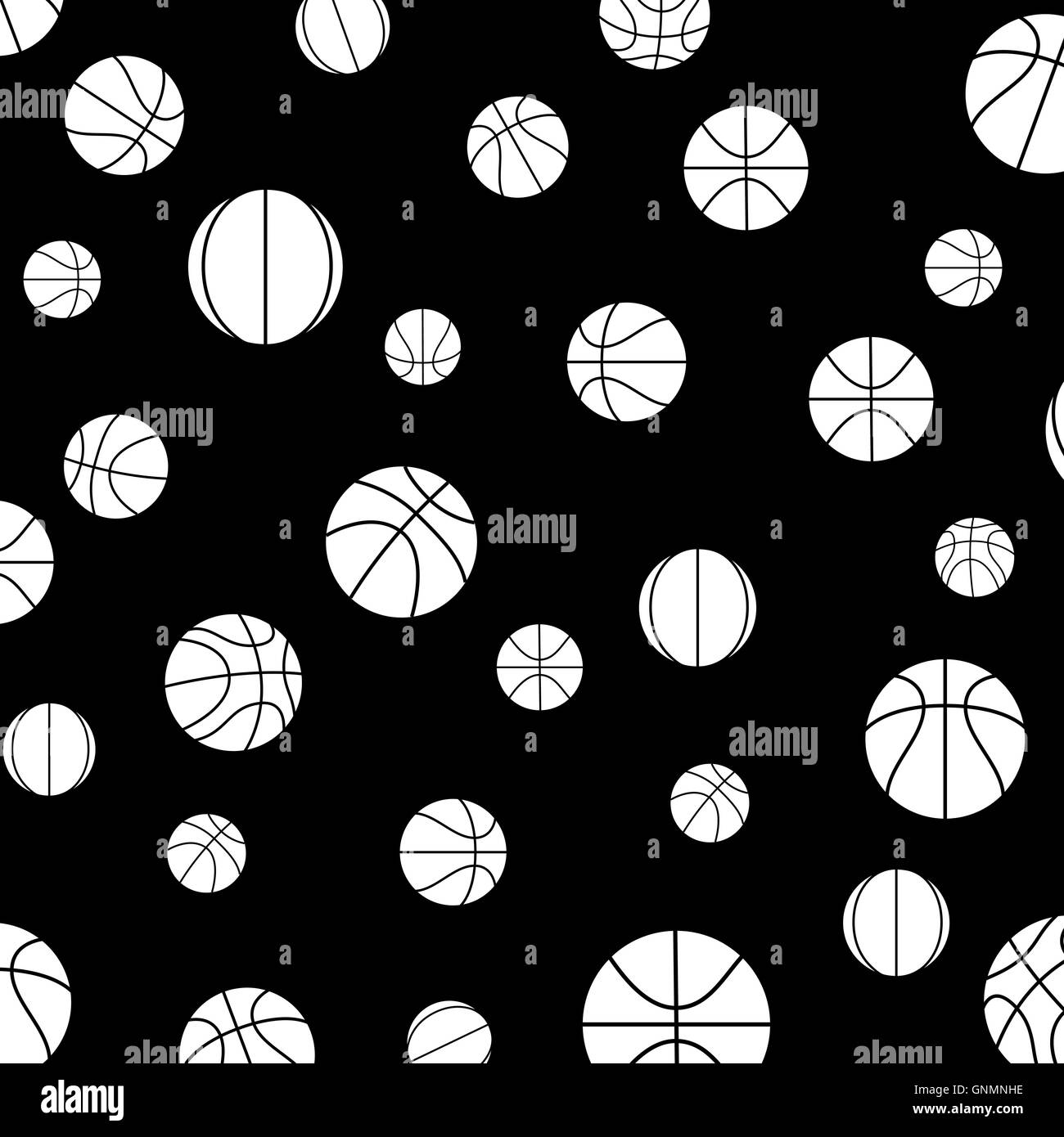 pattern with basketball Stock Vector