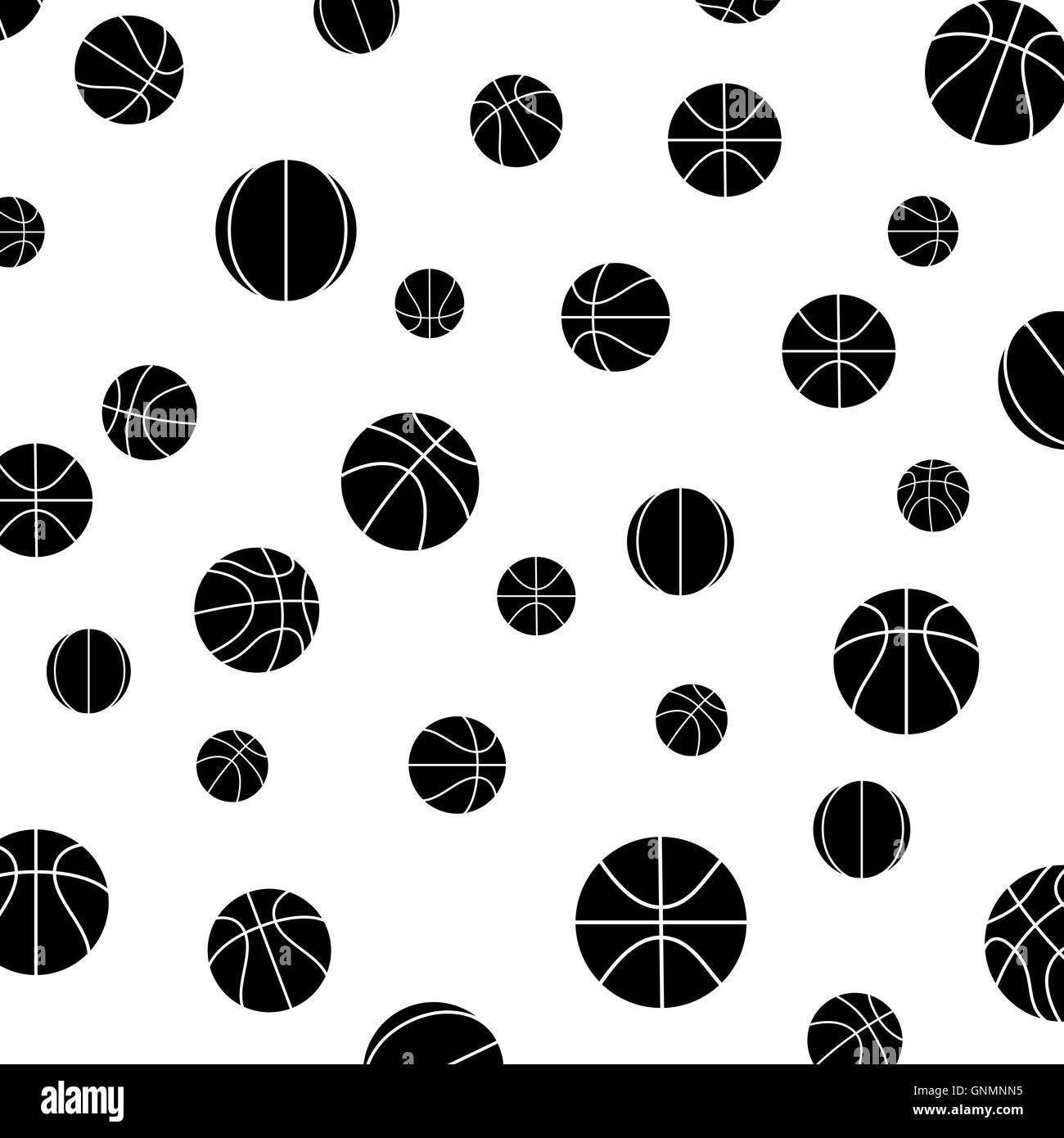 pattern with basketball Stock Vector