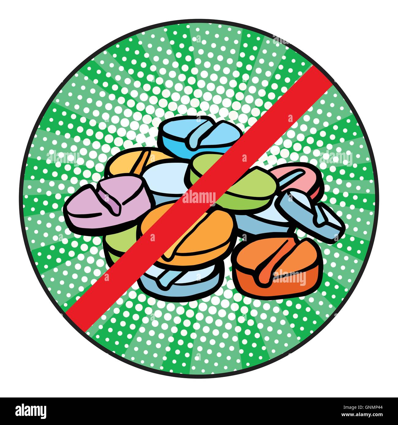 Stop doping sign icon Stock Vector