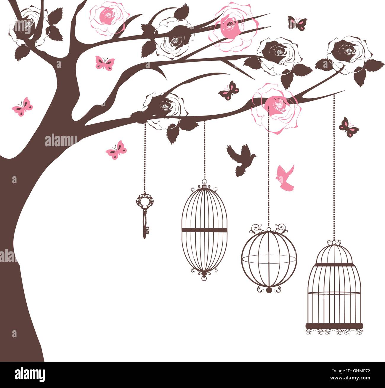 Vintage Background With Cages Stock Vector Image & Art - Alamy