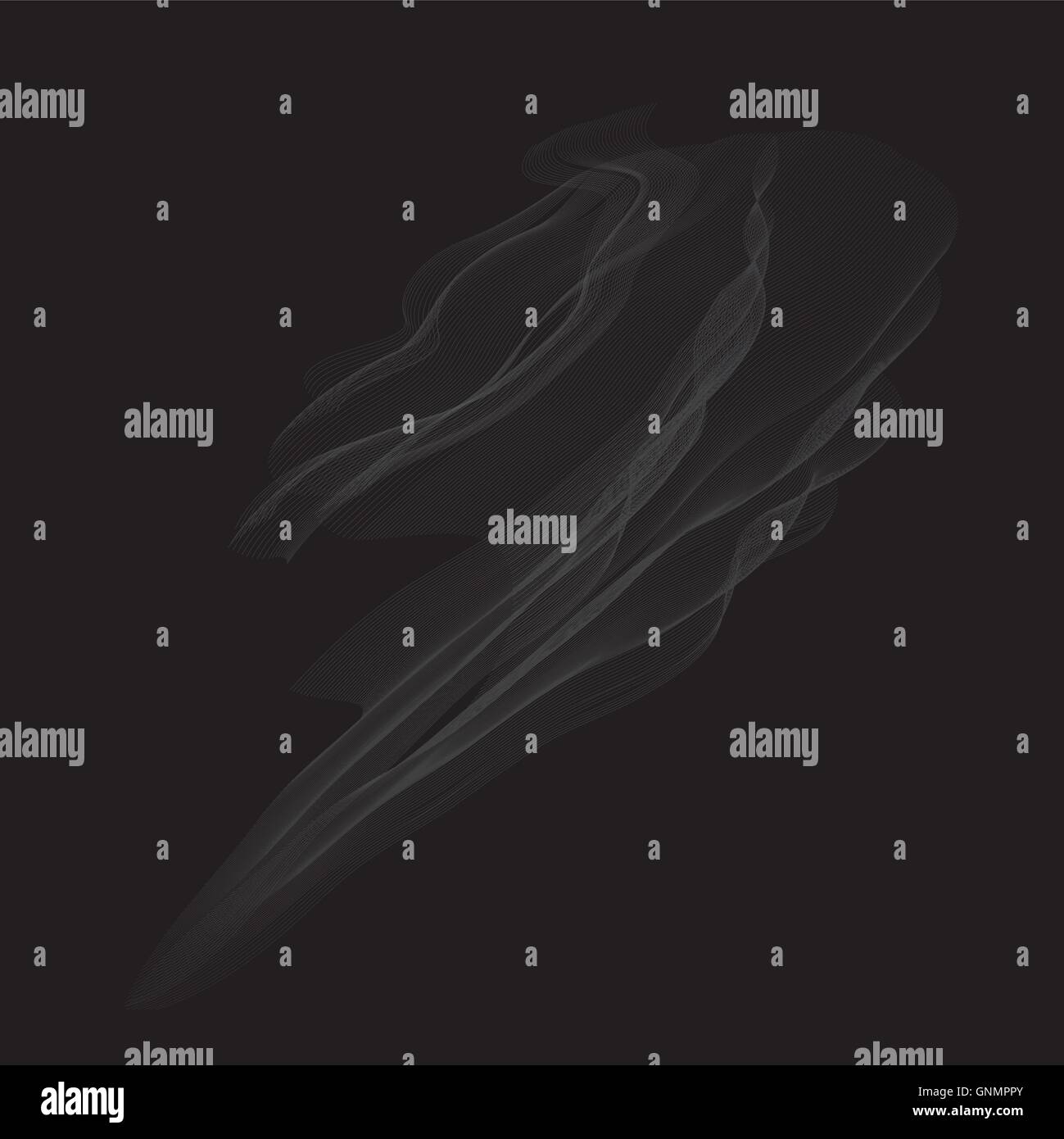 Isolated smoke on a black background. Vector Illustration Stock Vector ...